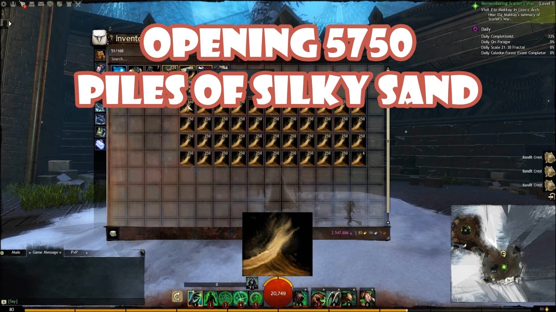 Opening 5750 Piles of Silky Sand